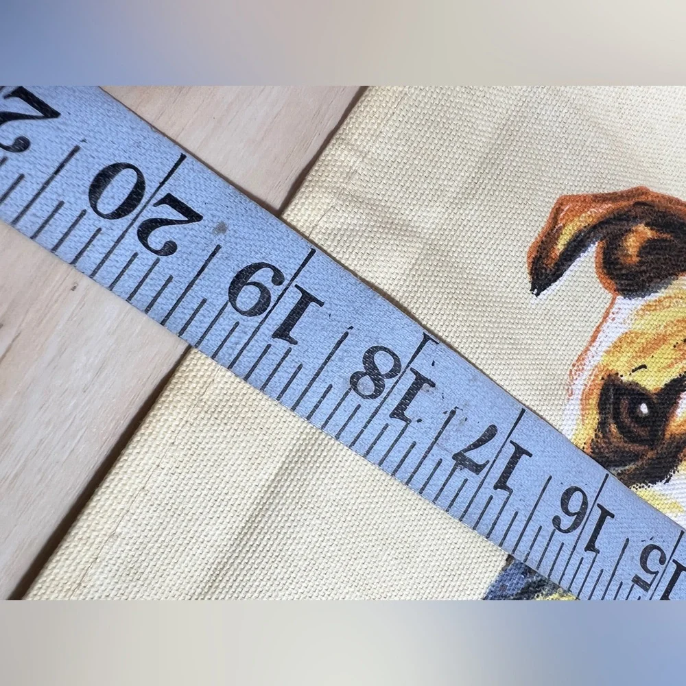 Vintage Every Dog's Prayer Scottish Cotton Tea Towel Illustrated Wall Hanging